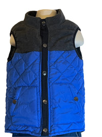 Blue Vest (insulated) Boys by Kids Headquarters (Size 4T) Blue/Black with Buttons