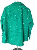 Green/Black buttoned Women's blouse(size small)