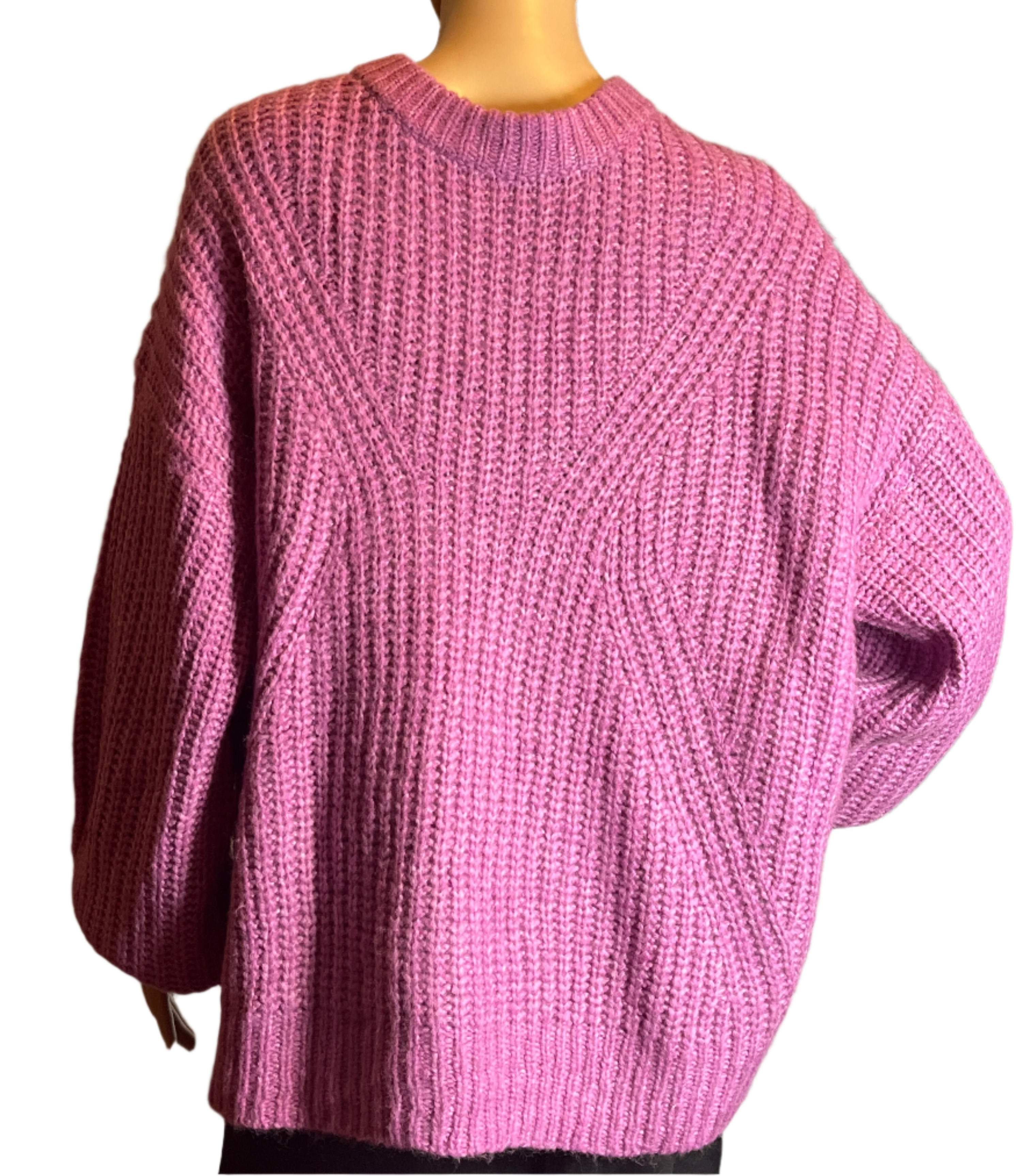 Lavender Crew Neck- Pull over sweater knit sweater (size XXL)