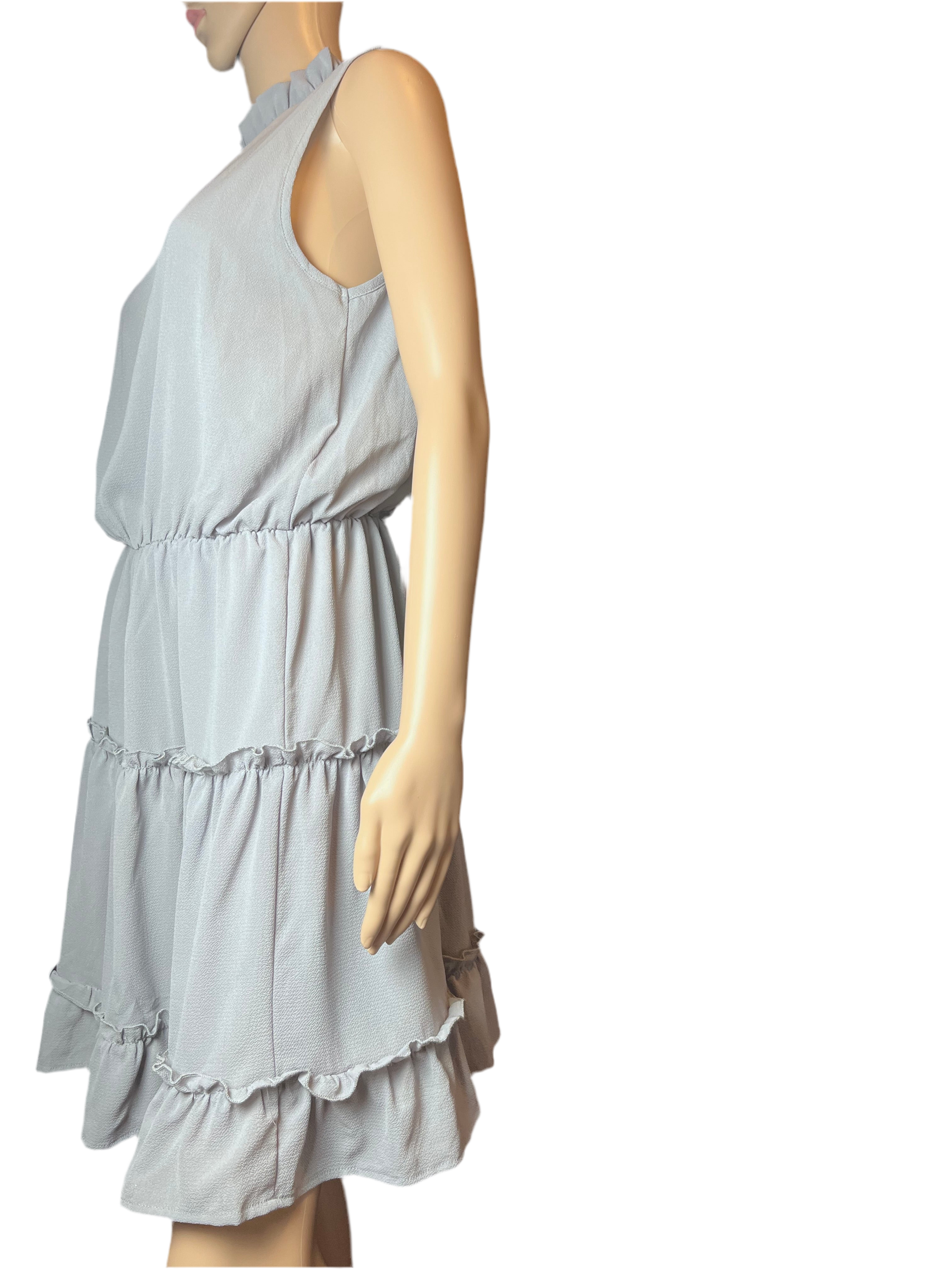 Fit and Flare Gray Dress (Size Medium)