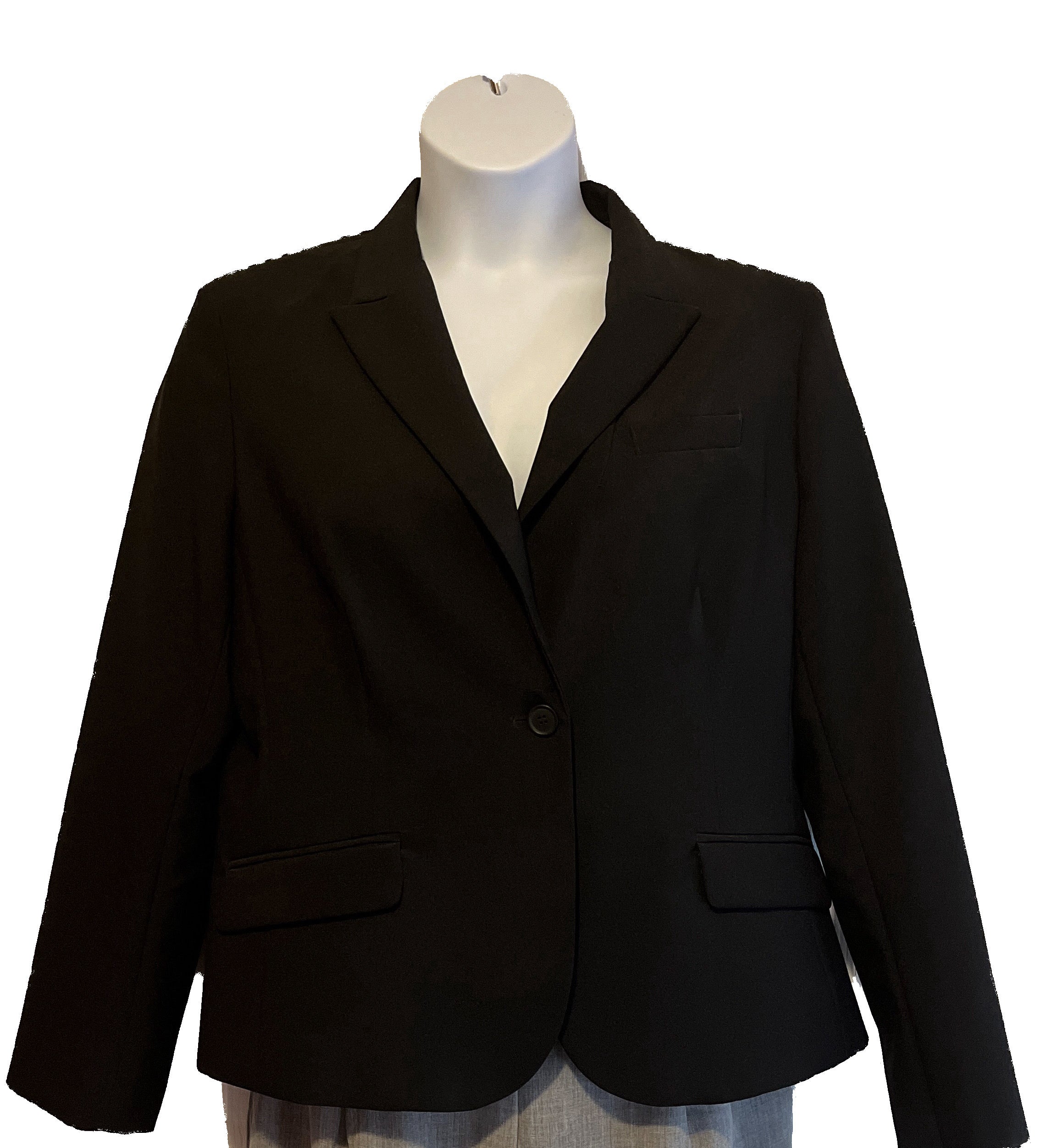 NY Company Black Buttoned Blazer (size 18)