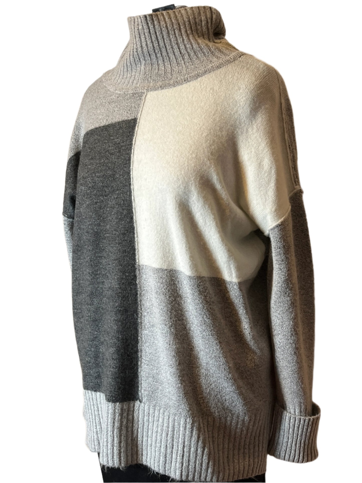 Pull gris chaud, confortable, doux et magnifique (taille Large)