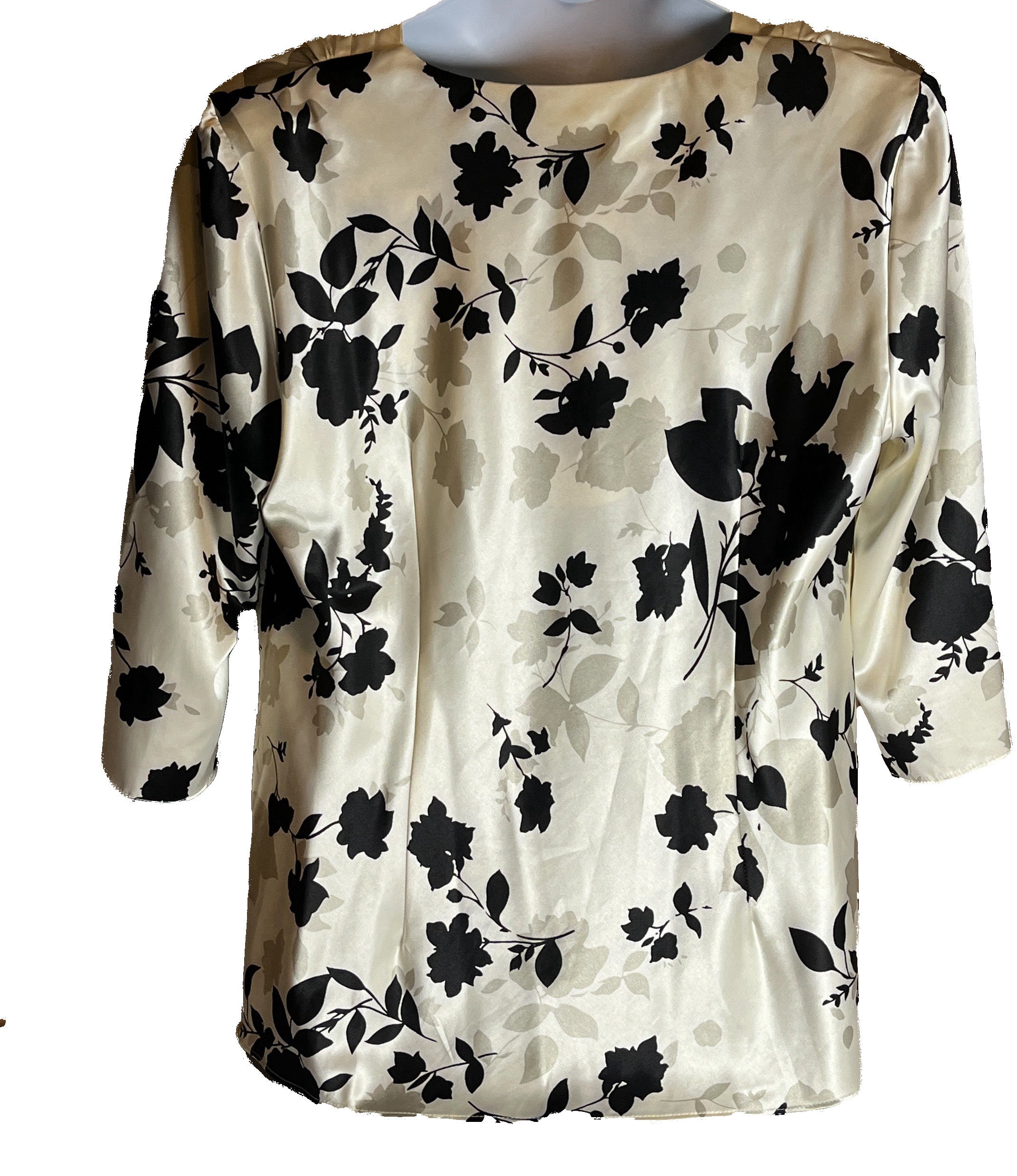 Dress Barn Black and Beige Blouse (size 18w)