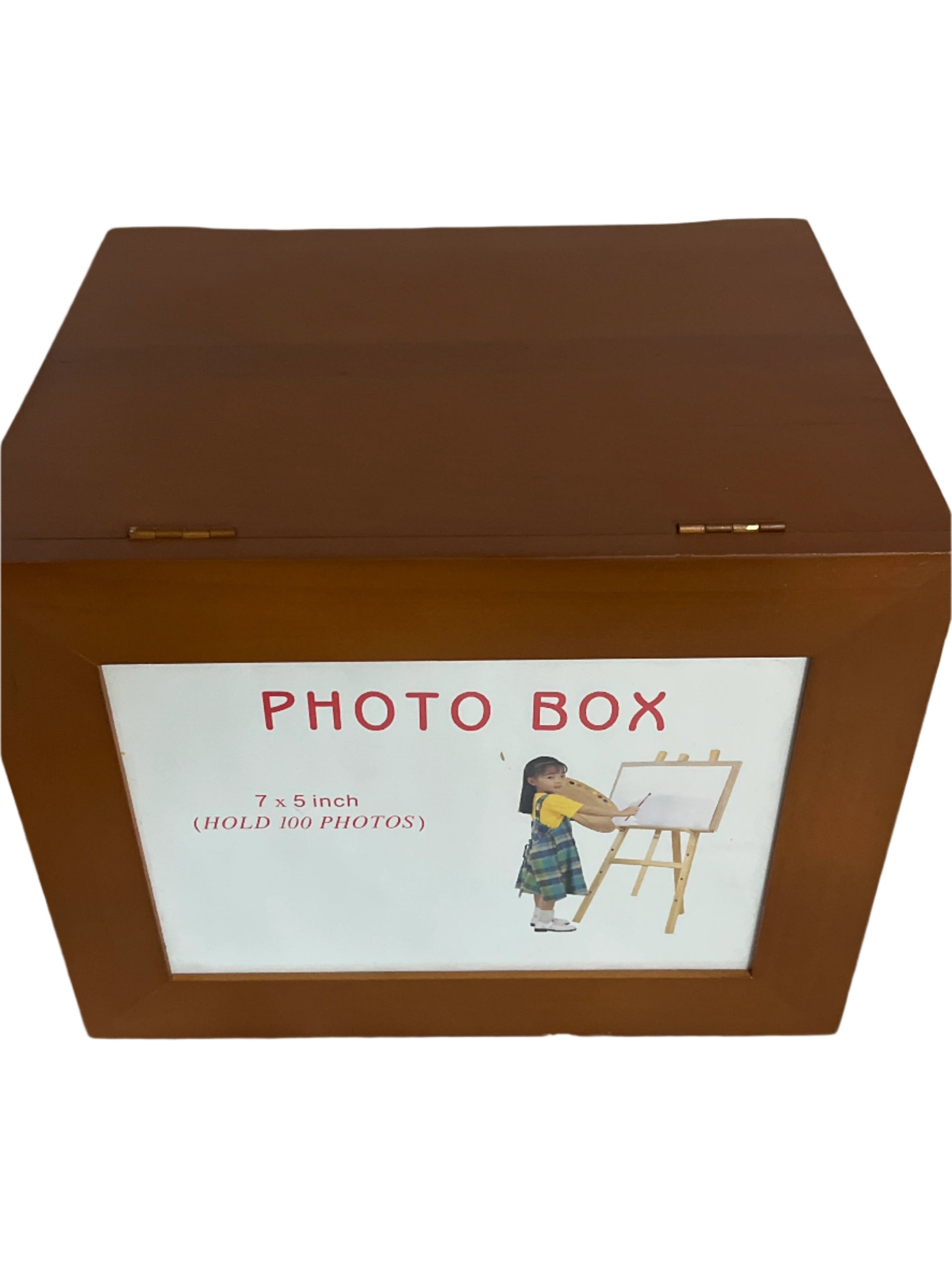 Photo box with with multiple photo display frames around the box