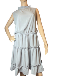 Fit and Flare Gray Dress (Size Medium)