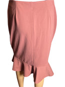 Pink Fit and Flare (size small) Ruffled Hem Stylish Skirt