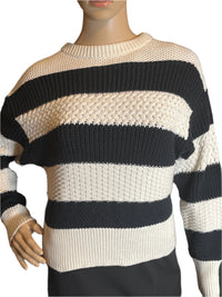 A New Day Black and Beige Pull over Sweater (Size XS)