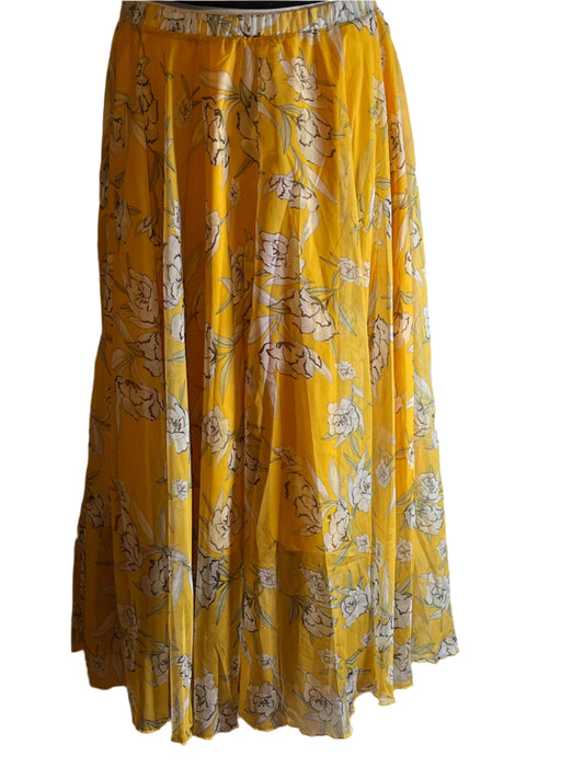 Yellow Maxi Lined skirt by Chic Wish(size XL/XXL)