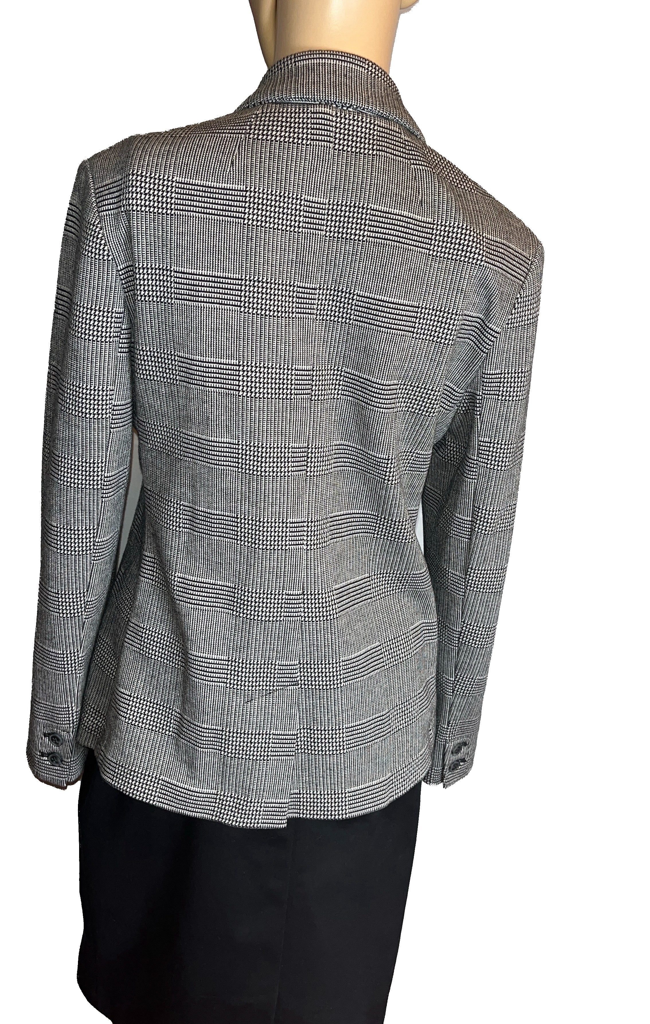 Old Navy Black Plaid Wonen’s Blazer/Suit Jacket