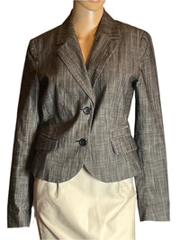 H&M Dark Gray Striped -2 Buttoned Blazer (size 8)