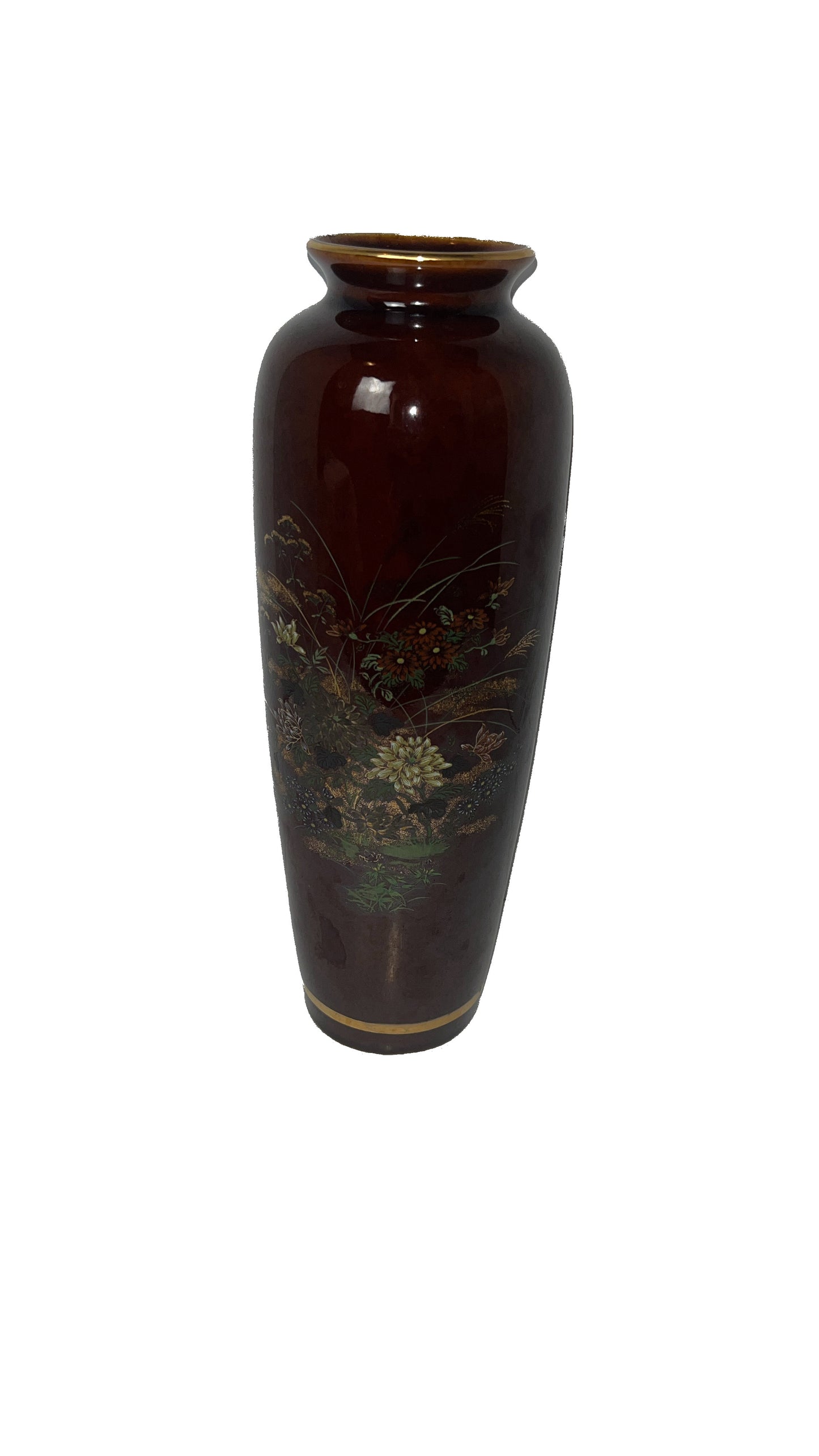 Japanese Brown Vase with beautiful Japanese Artistic Designs