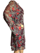 Xhilaration burgundy floral dress (size XL)