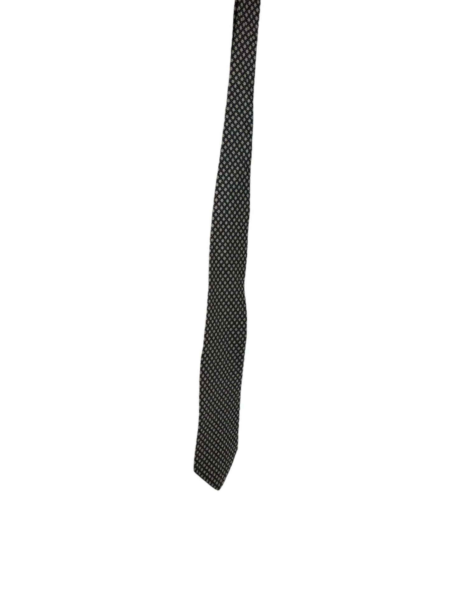 Yves Saint Laurent Men's Neck Tie (Black and Beige)