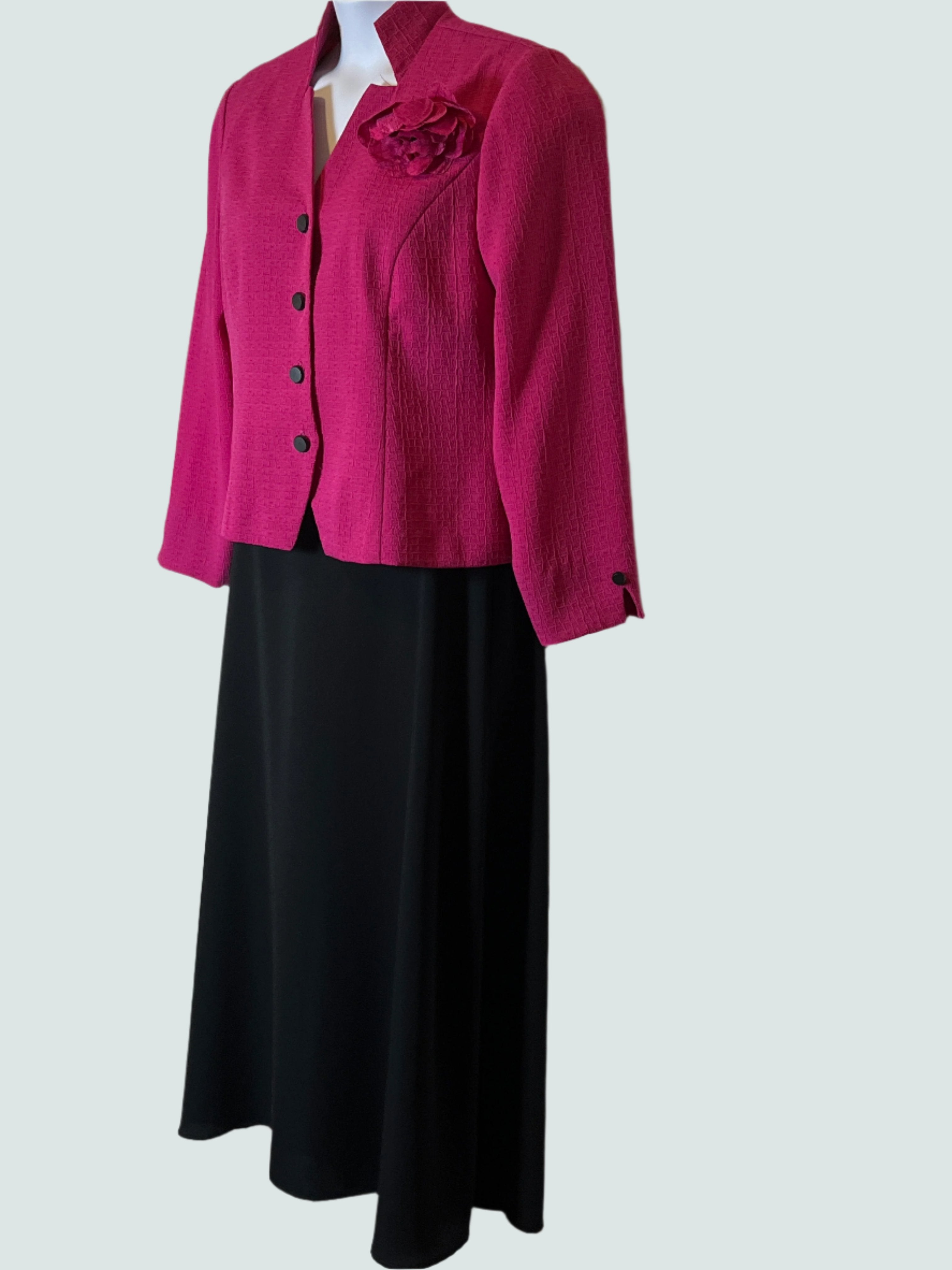 Positive Attitude 2 Piece Pink Skirt Suit Set. Stylish/Modest with A line Skirt Style