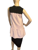 Victoria Beckham Pink and Black Skater Dress (size Large)