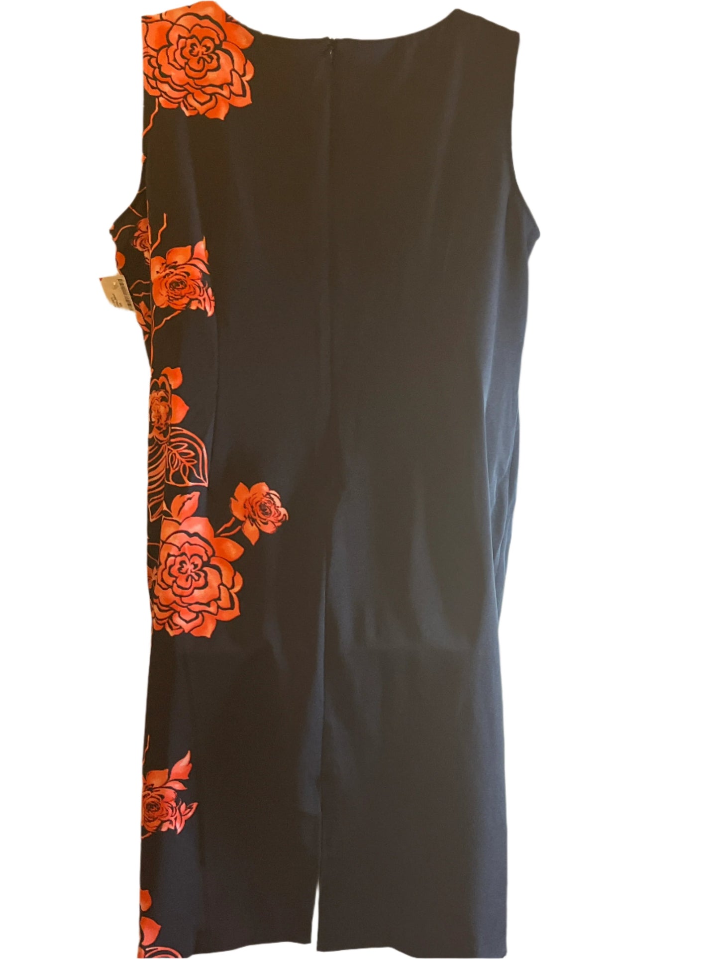 Maya Brook  Blue and Floral Orange prints (size 22W)Pencil dress