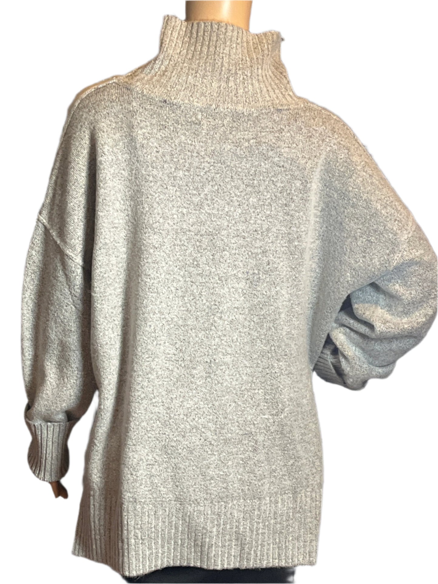 Pull gris chaud, confortable, doux et magnifique (taille Large)