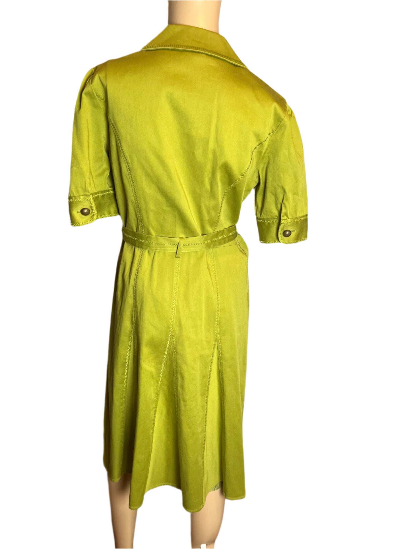 Liz Claiborne Dresses (Size 6) Green Short Sleeves A-Line Dress