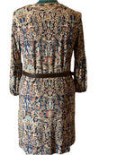 Tommy Hilfiger Multicolored(blue, beige) Boho style dress with Bishop sleeves (wide sleeves)