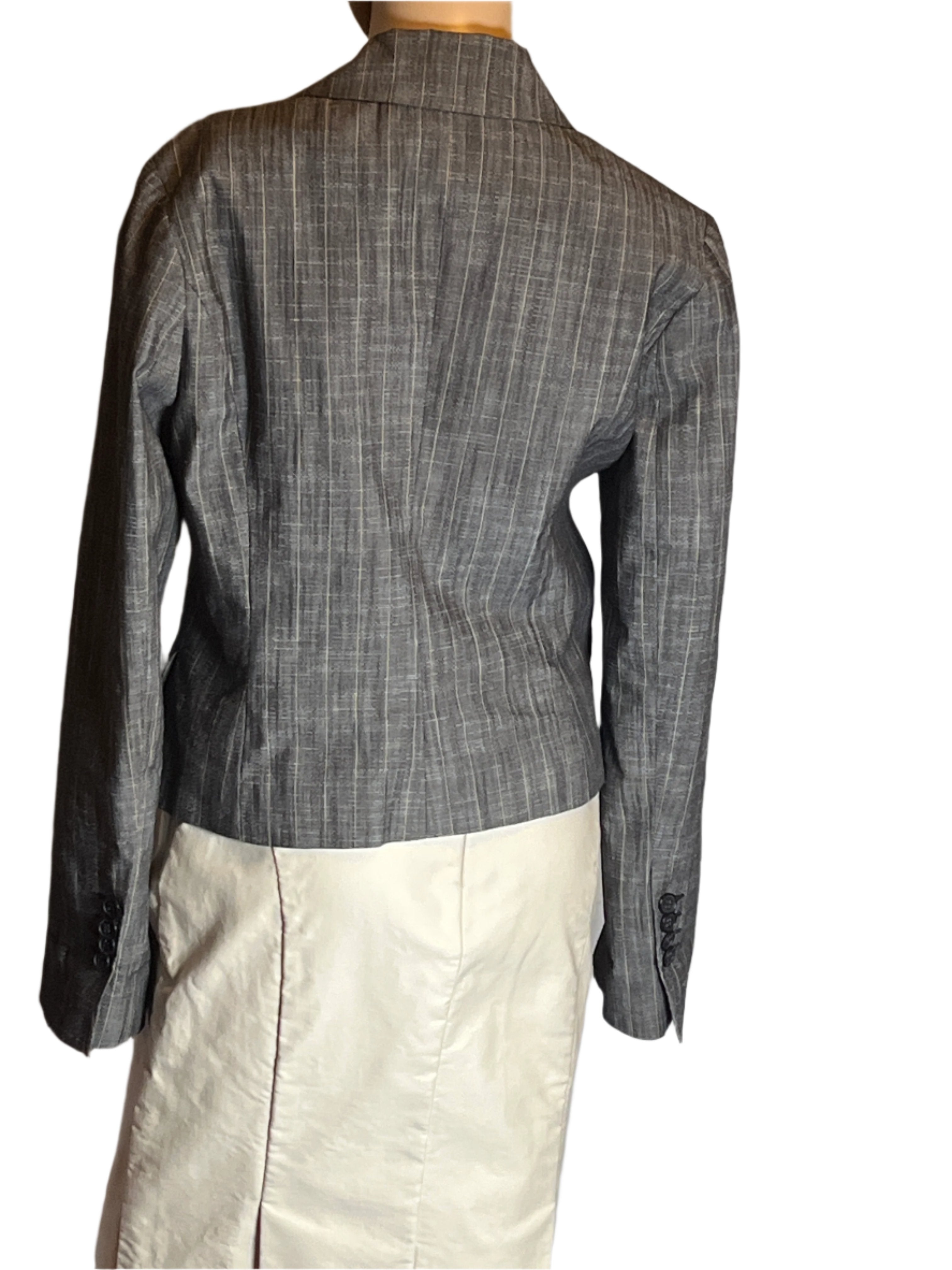 H&M Dark Gray Striped -2 Buttoned Blazer (size 8)