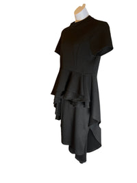 Asymmetrical Short Sleeves black Blouse (size 3x)