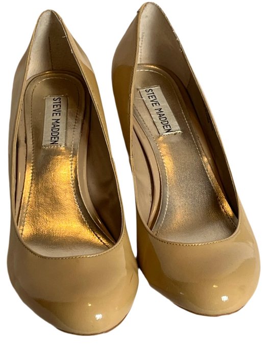 Steve Madden 3 inch Beige Cone Dressy heel Shoes