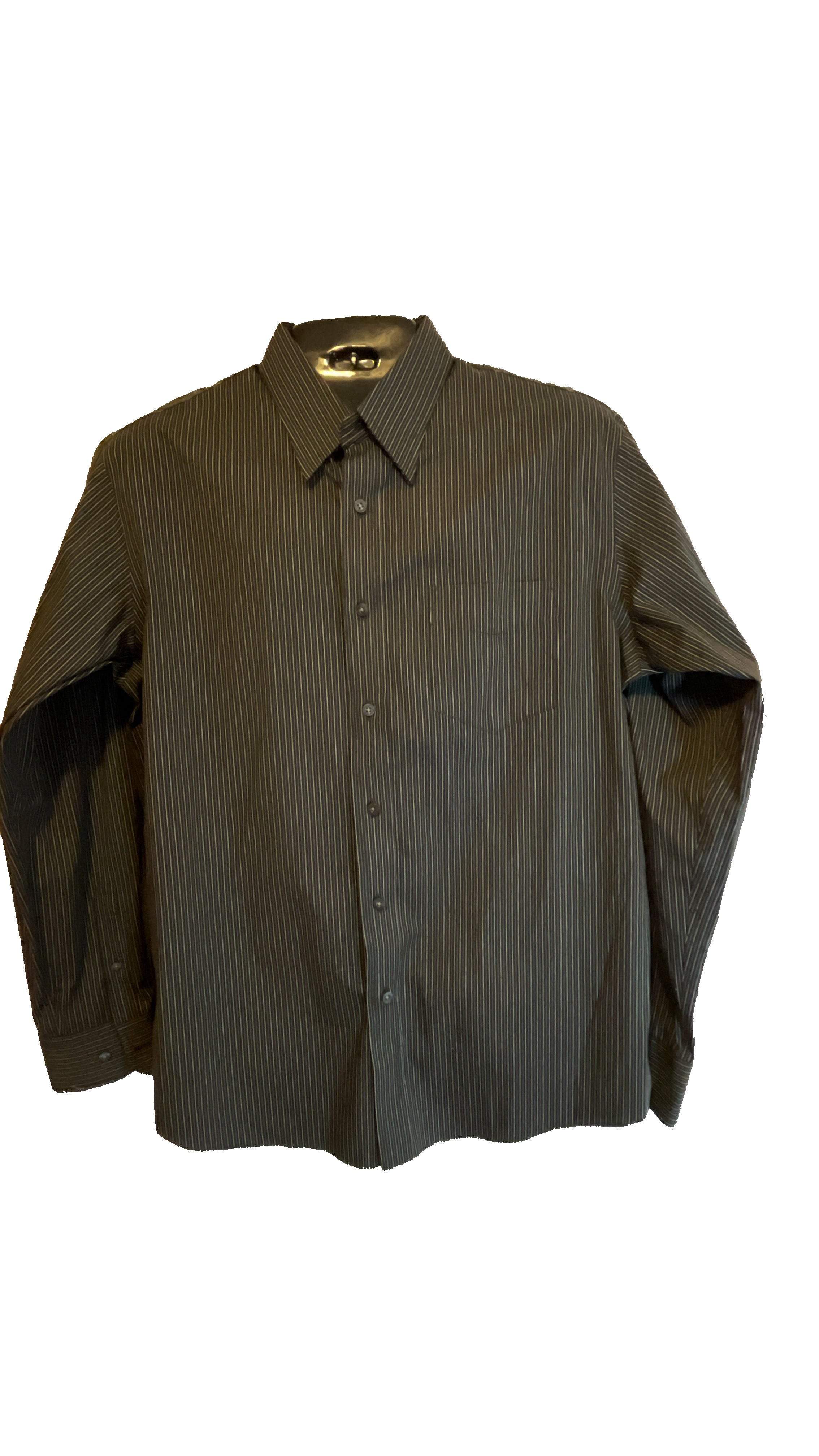 Dockers Black and White Striped Men’s Shirt (Formal/business) (size L)