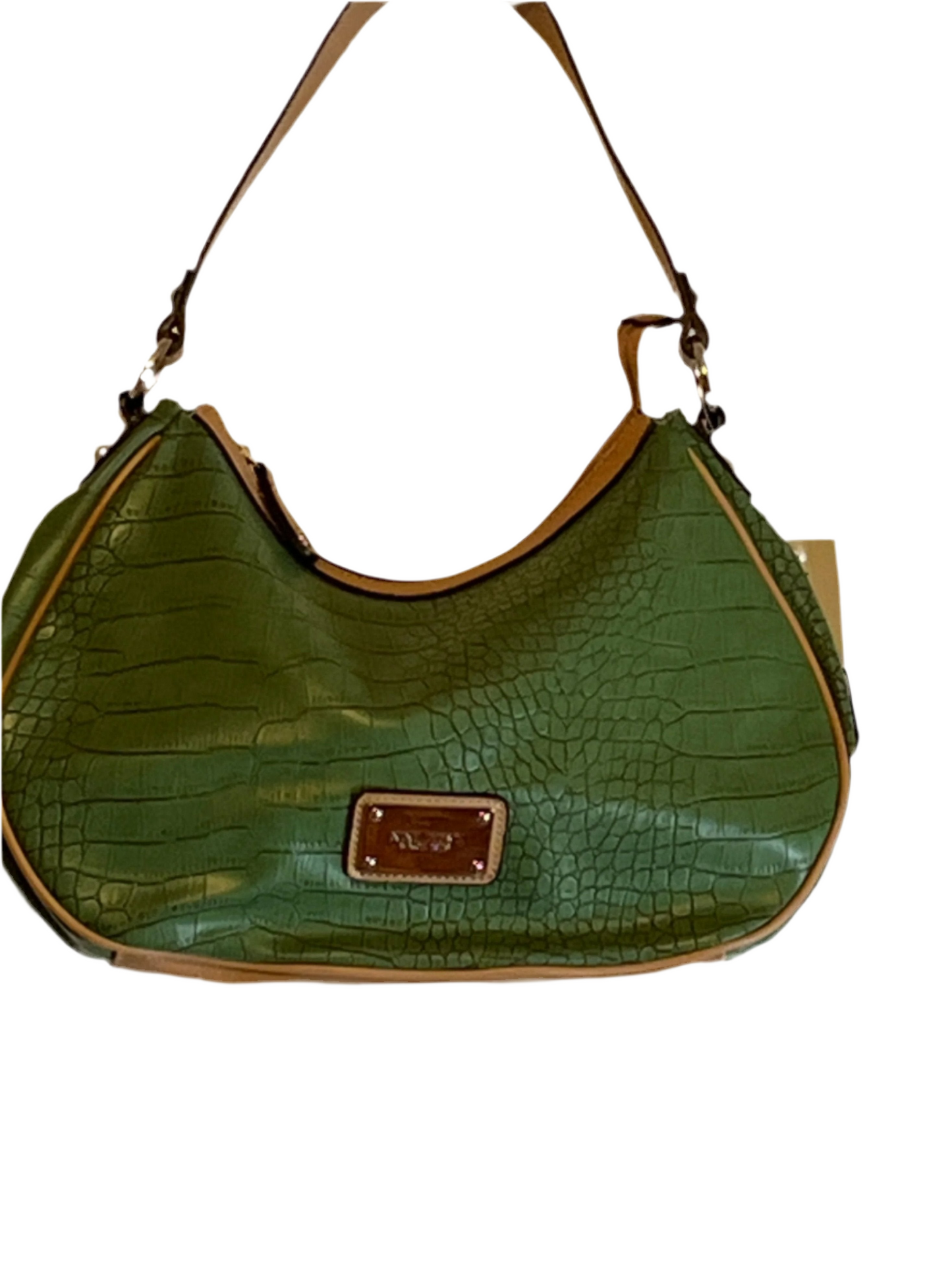 Nine West Green/Beige Over Shoulder Handbag