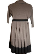 Signature by Robbie Bee Black and Gray turtle neck maxi A Line Dress with belt(size 1x)