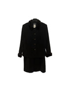 Positive Attitude(size 16) 2 piece black suit with faux fur collar and sleeves