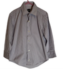 Ike Behar striped button up boy's collared long sleeves shirt (size 4)