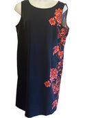 Maya Brook  Blue and Floral Orange prints (size 22W)Pencil dress