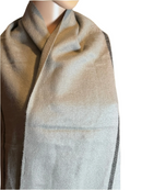 Alpine Swiss warm long light gray scarf