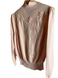 Coco Bleu( Medium)Pink Pull over Crew Neck Long Sleeves Sweater