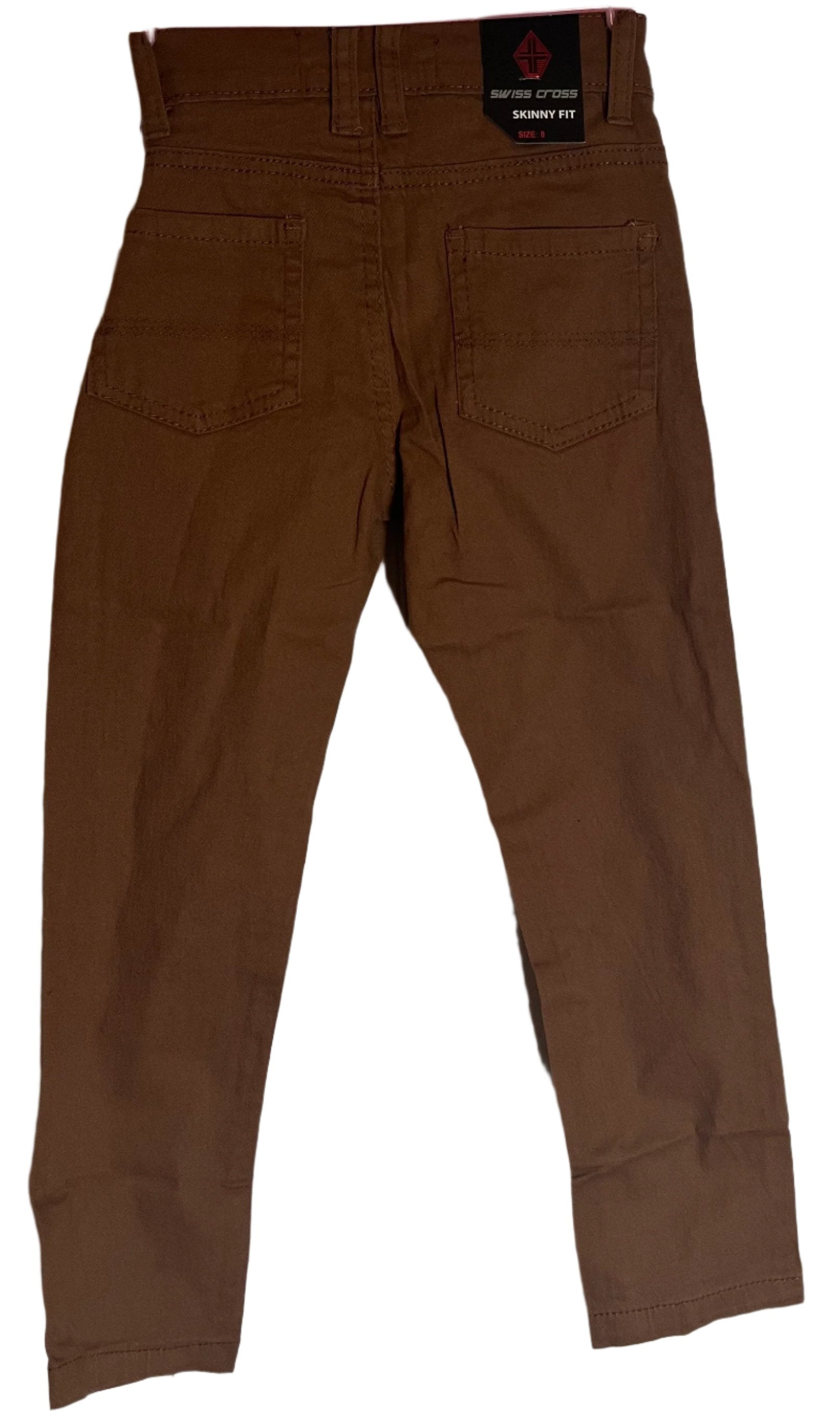 Boy's Brown pockets' Jeans by Swiss Cross(size 8)