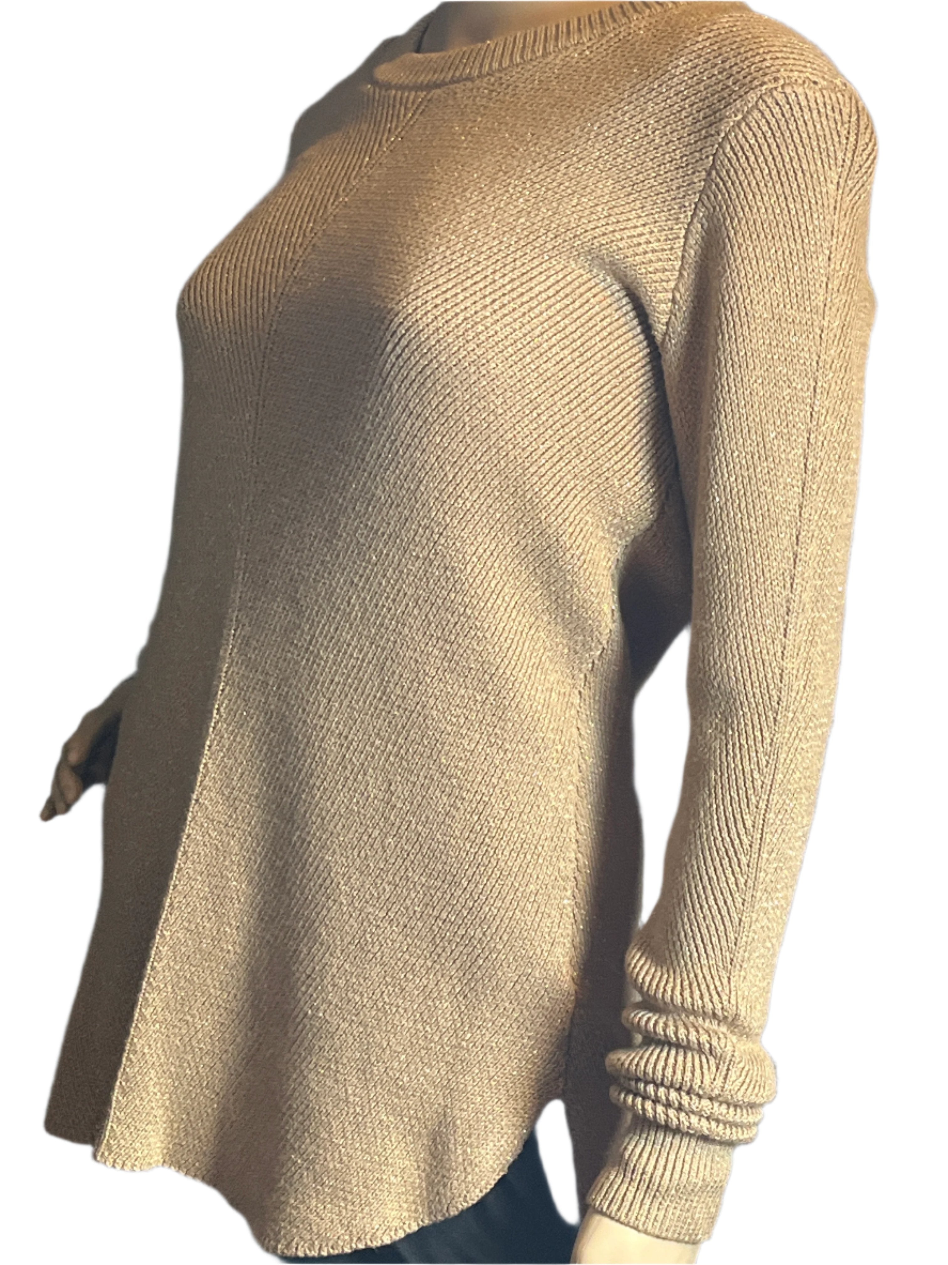 Michael Kors (size small) Gold Metallic Pull Over sweater for women