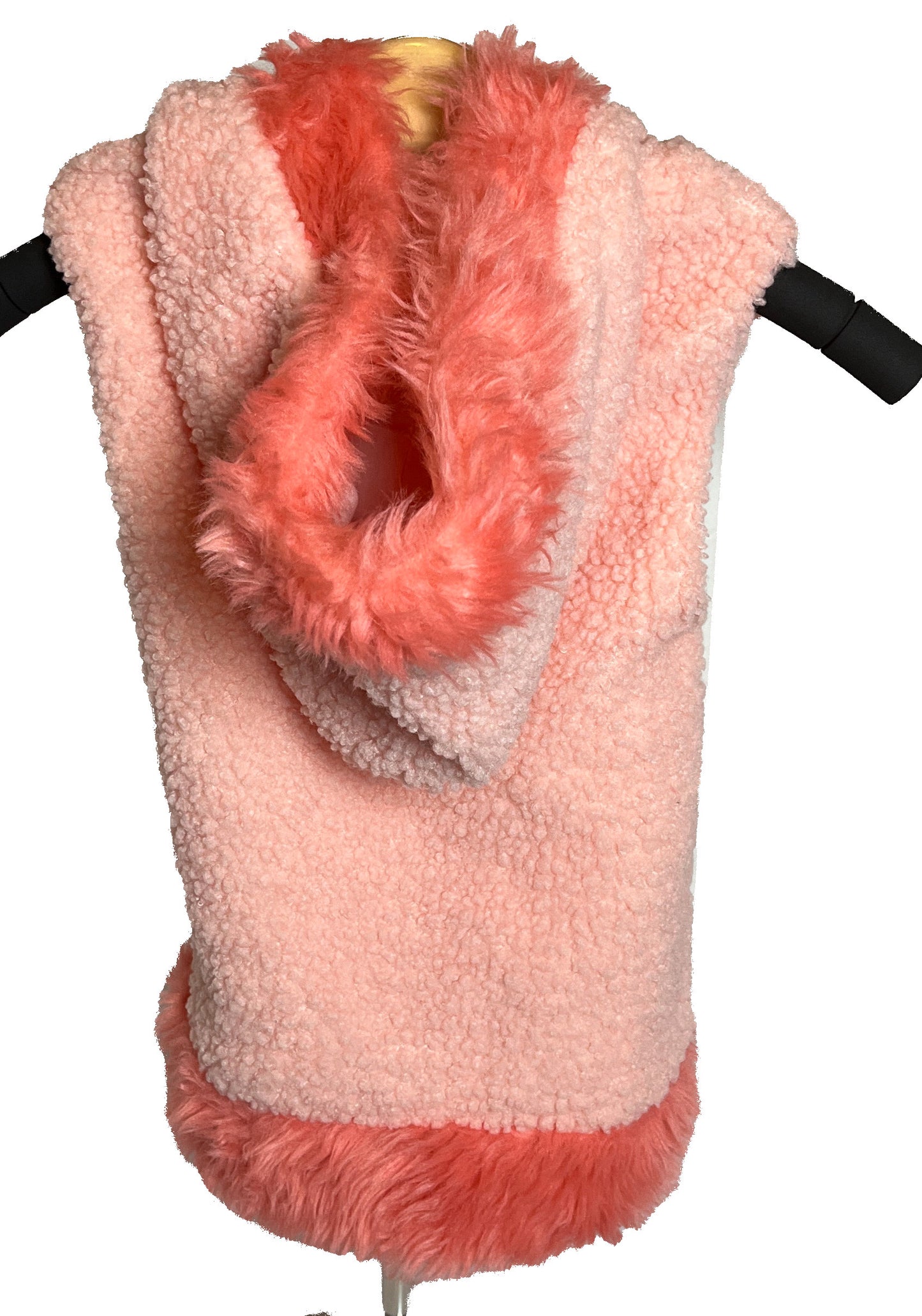 Little Lass Princess faux fur girl’s beautiful pink vest (size 7/8)