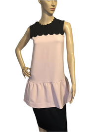 Victoria Beckham Pink and Black Skater Dress (size Large)