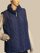 Denim & Co Women’s Blue insulated Outwear/Vest(size Medium)