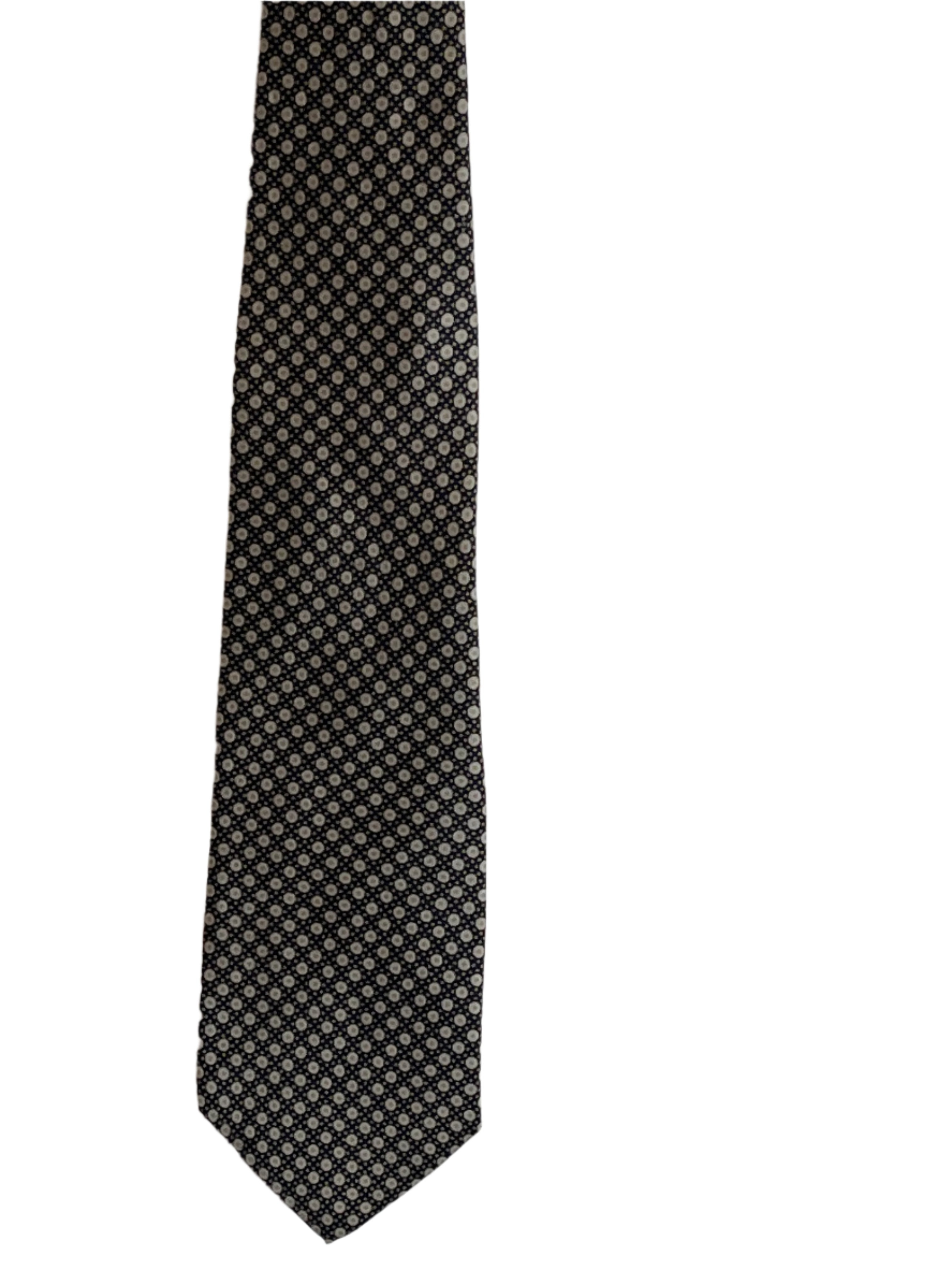 Yves Saint Laurent Men's Neck Tie (Black and Beige)