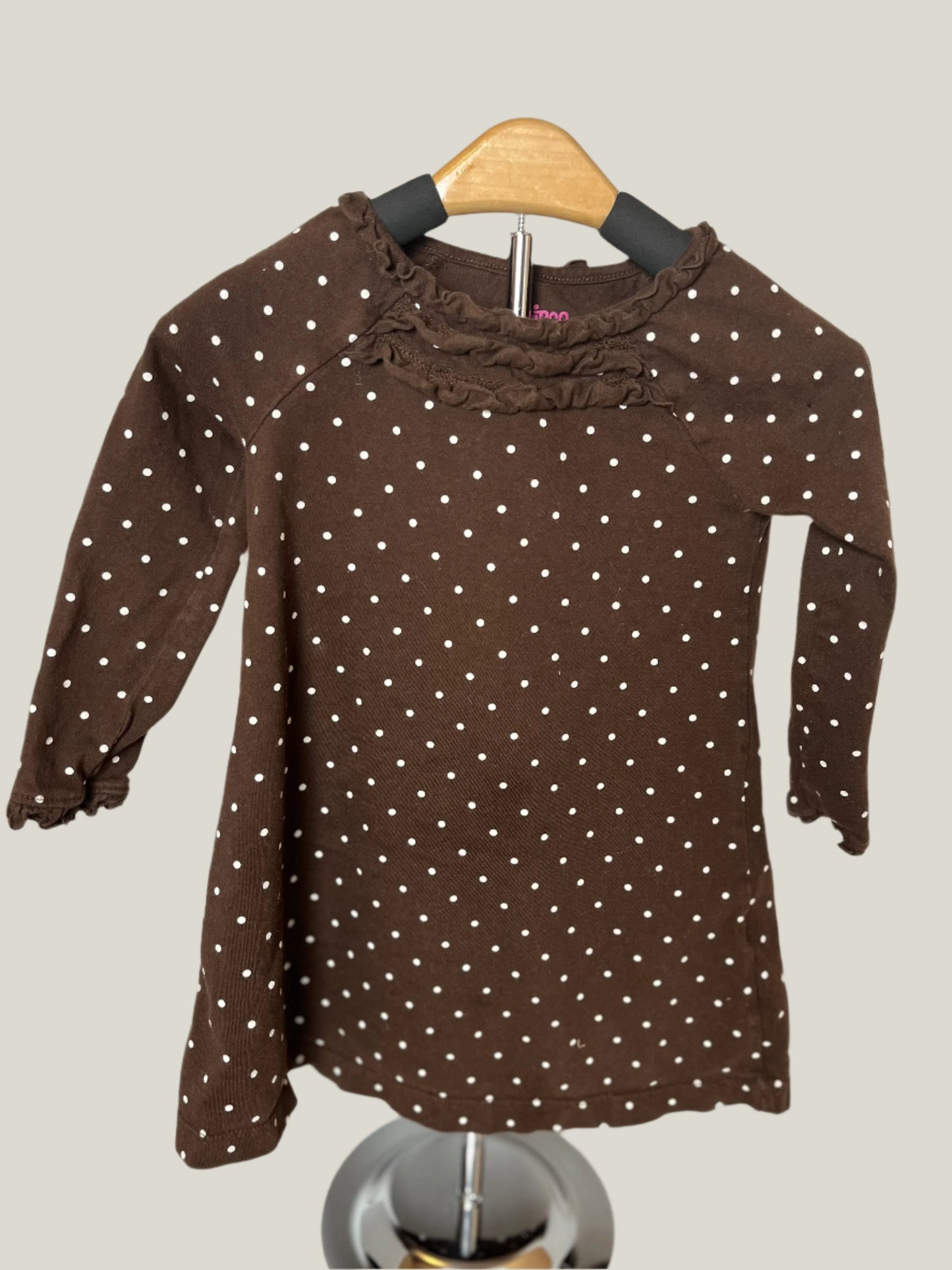 Circo (size 24 mos) girl’s brown-white polka dots dress