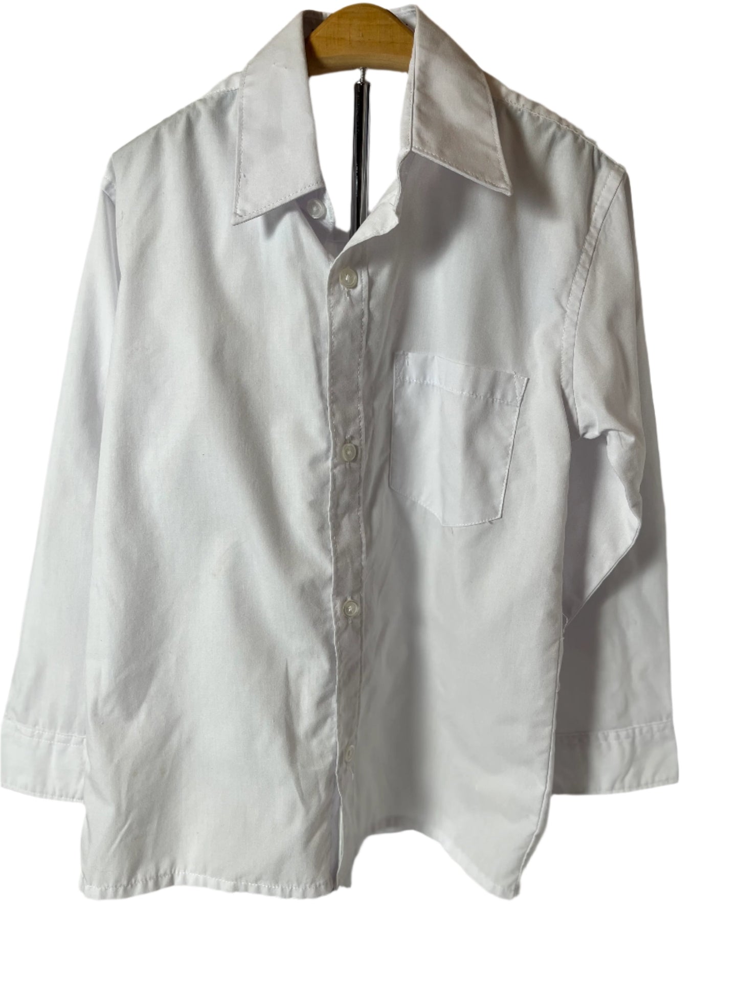 Boy’s long white shirt (size 8) by Black & Bianco