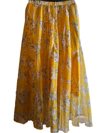 Yellow Maxi Lined skirt by Chic Wish(size XL/XXL)