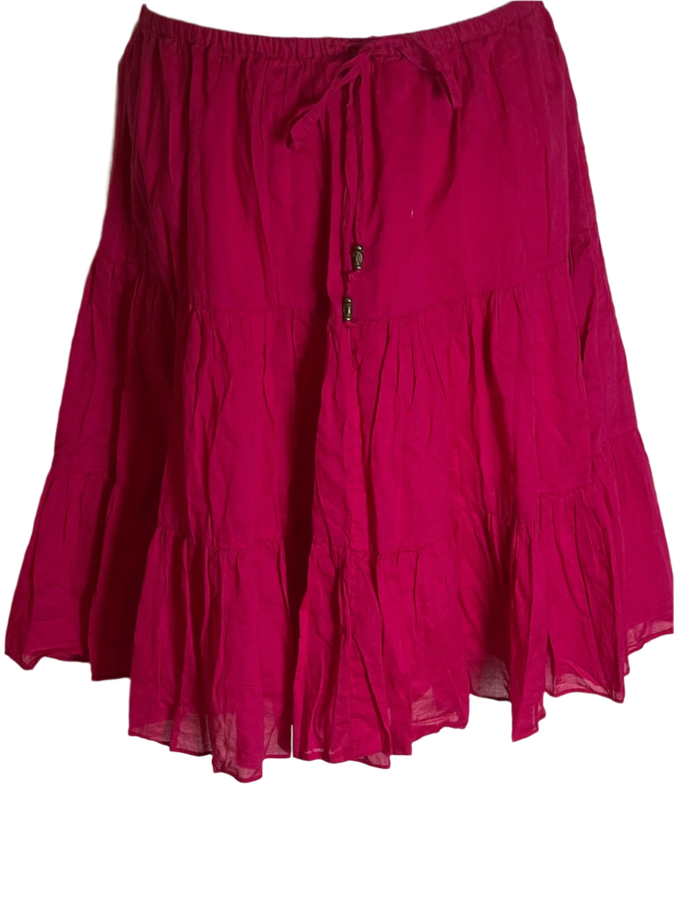 Ralph Lauren(Petite Medium) Hot Pink Balloon Skirt with Adjustable waist String