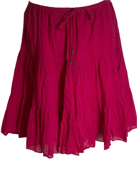 Ralph Lauren(Petite Medium) Hot Pink Balloon Skirt with Adjustable waist String