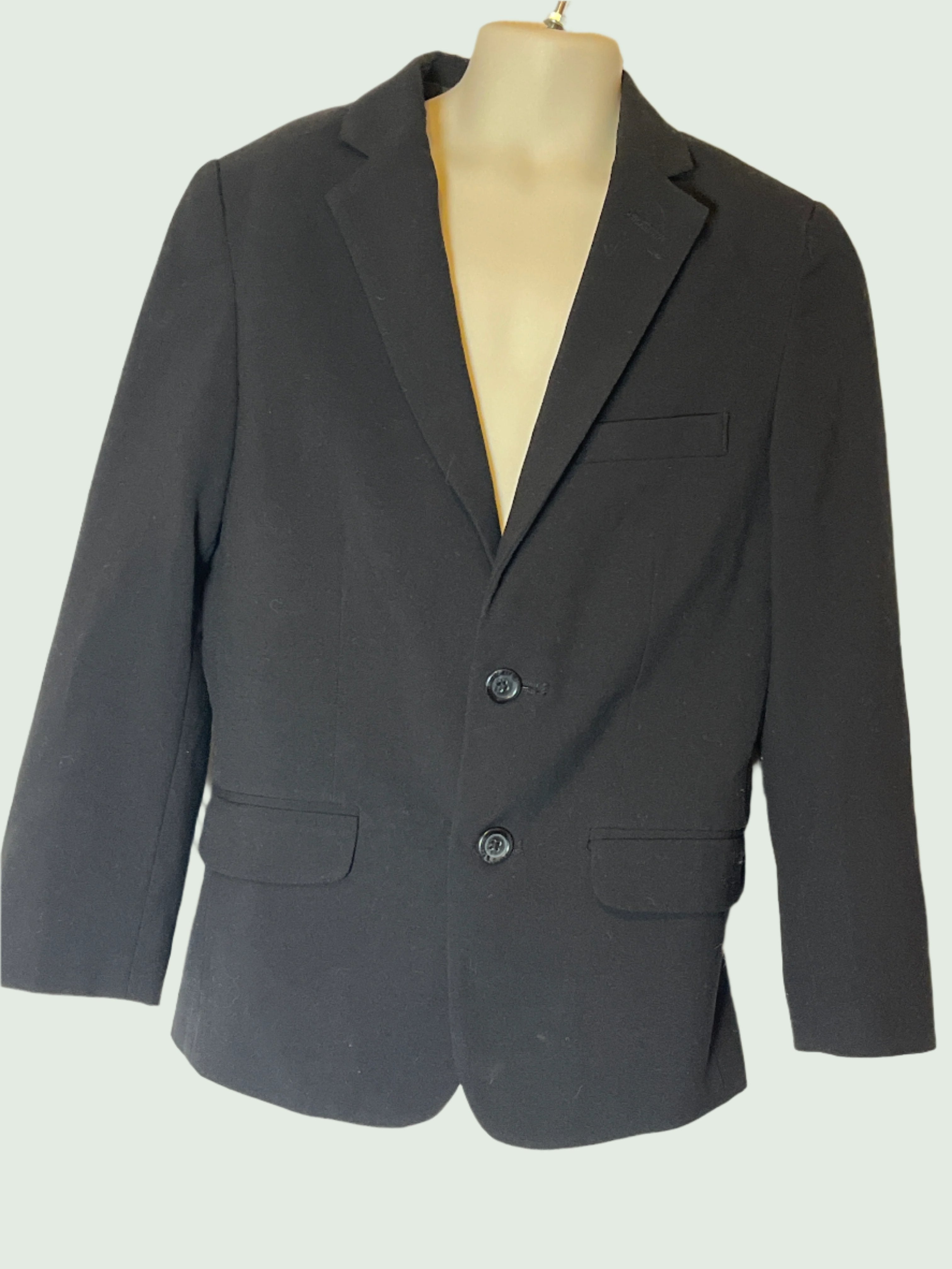 Calvin Klein Boy’s black single breasted 2 buttoned suit jacket for formal wear(8)