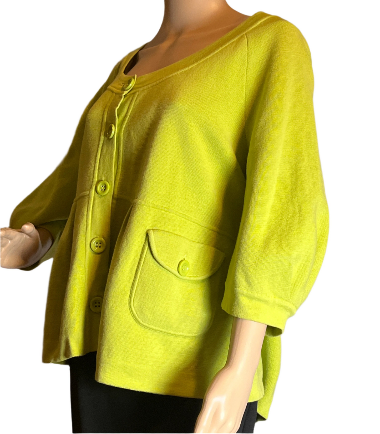 Nine West Green Button Cardigan/Sweater (Size 1X)