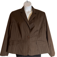 NortonMcNaughton Woman Blazer-1 Button (Lined) Brown (size 22W)