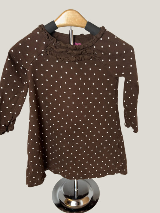 Circo (size 24 mos) girl’s brown-white polka dots dress