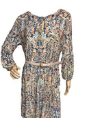 Tommy Hilfiger Multicolored(blue, beige) Boho style dress with Bishop sleeves (wide sleeves)